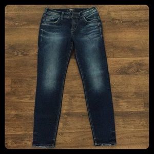 Silver Avery Ankle Skinny Jeans